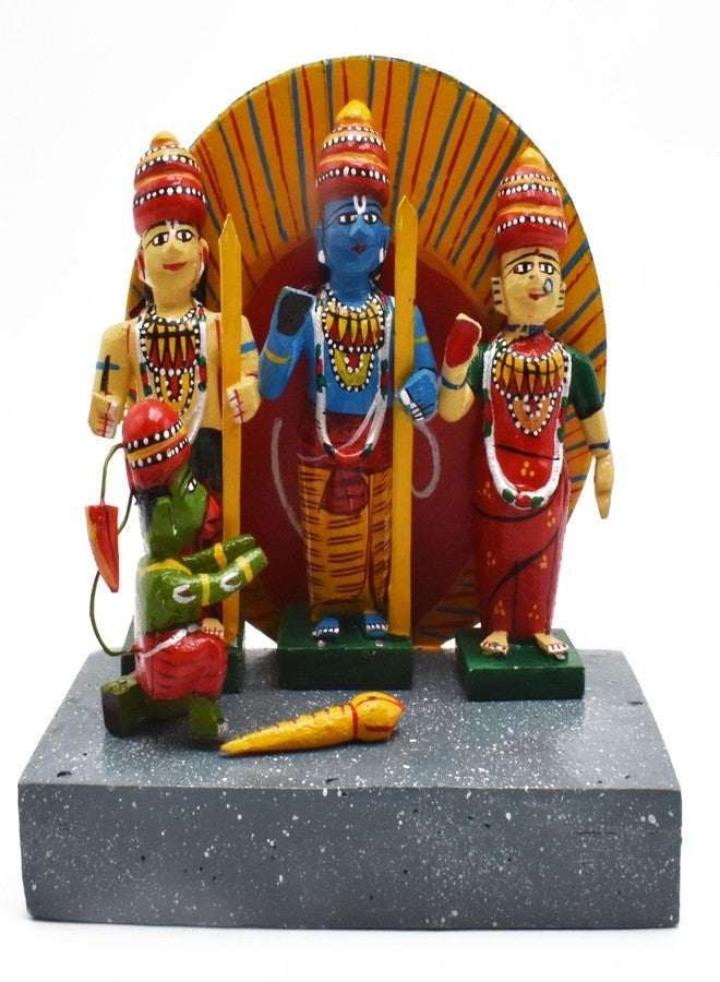 justhandmade Wooden Lord Ramar Pattabhishekam Set | Golu Bommai | Home Decor Showpiece | Gift - Image 2